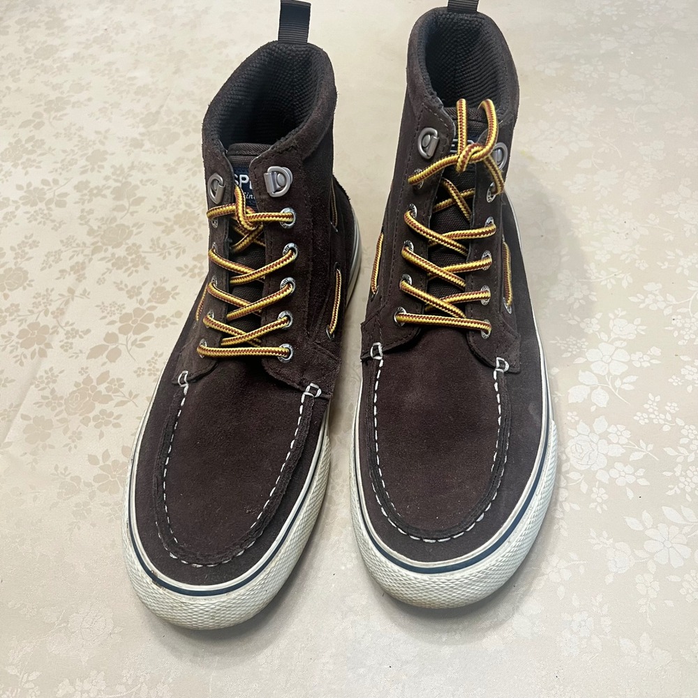 Sperry Top-Sider Mens Bahama Waterproof Suede Boat Shoe Boots Brown STS22635 7.5